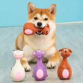 4pcs Cute Latex Dog Chew Toys With Sound