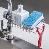 Adjustable Sink Drain Rack Sponge Storage Faucet Holder Soap Drainer