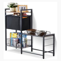 Pet Feeding Station With Storage, Elevated Dog Bowls