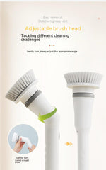 Electric Scrubber Cleaning Wall Long Handle Elbow Telescopic Multifunction Cleaning Brush
