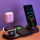 Wireless Charger For IPhone Fast Charger 6 In 1 Charging Dock Station